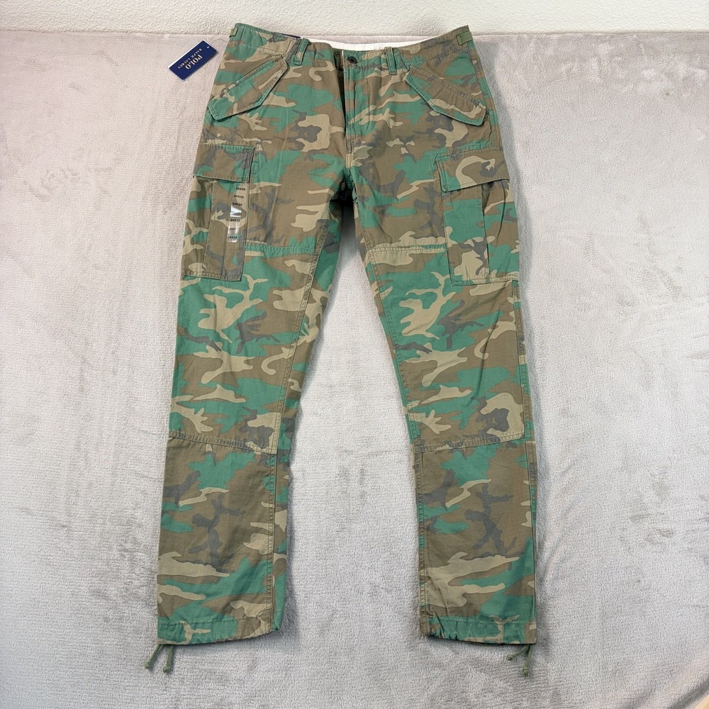 Polo Ralph Lauren Slim Fit Camouflage Utility Cargo Pants in Camo Men 34x32 NWT - Picture 6 of 15
